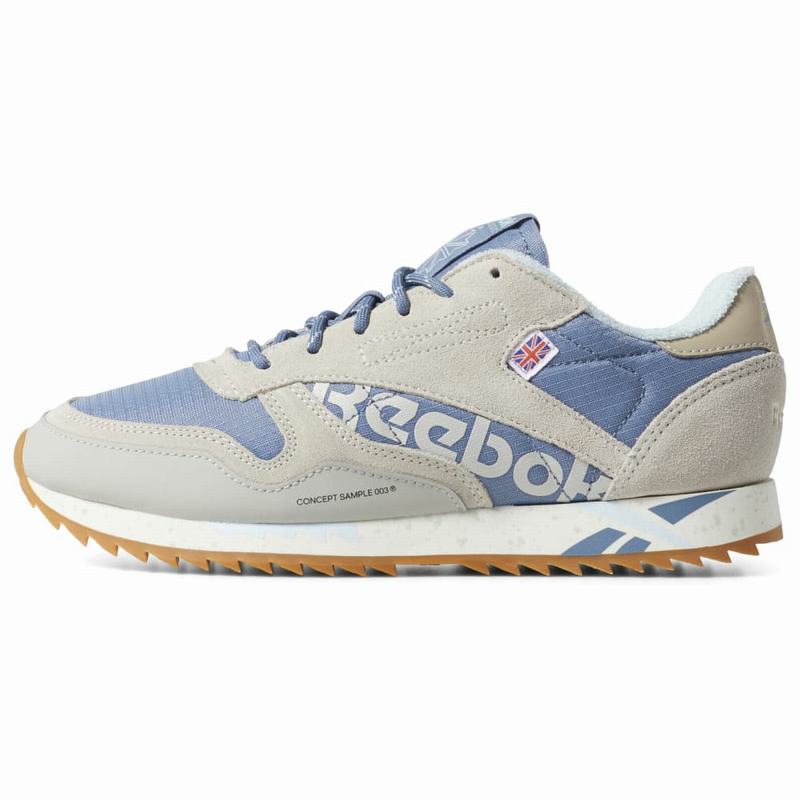 Reebok Cl Lthr Ripple Tenisky Damske - Siva/Modre CT6455MV